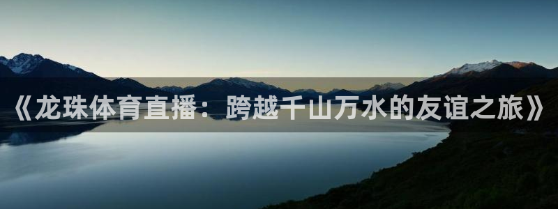 nba在线直播919：《龙珠体育直播：跨越千山万水的友谊之旅》